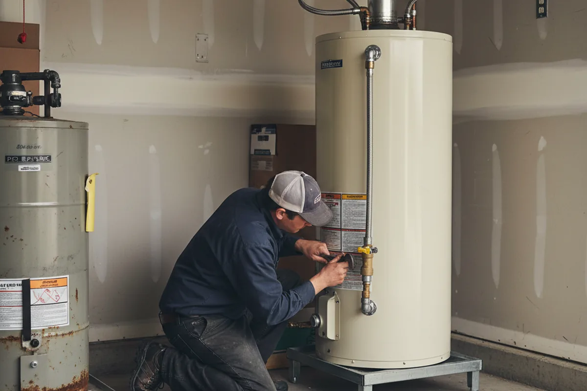 Water heater and shutoff valve replacement in Wakefield